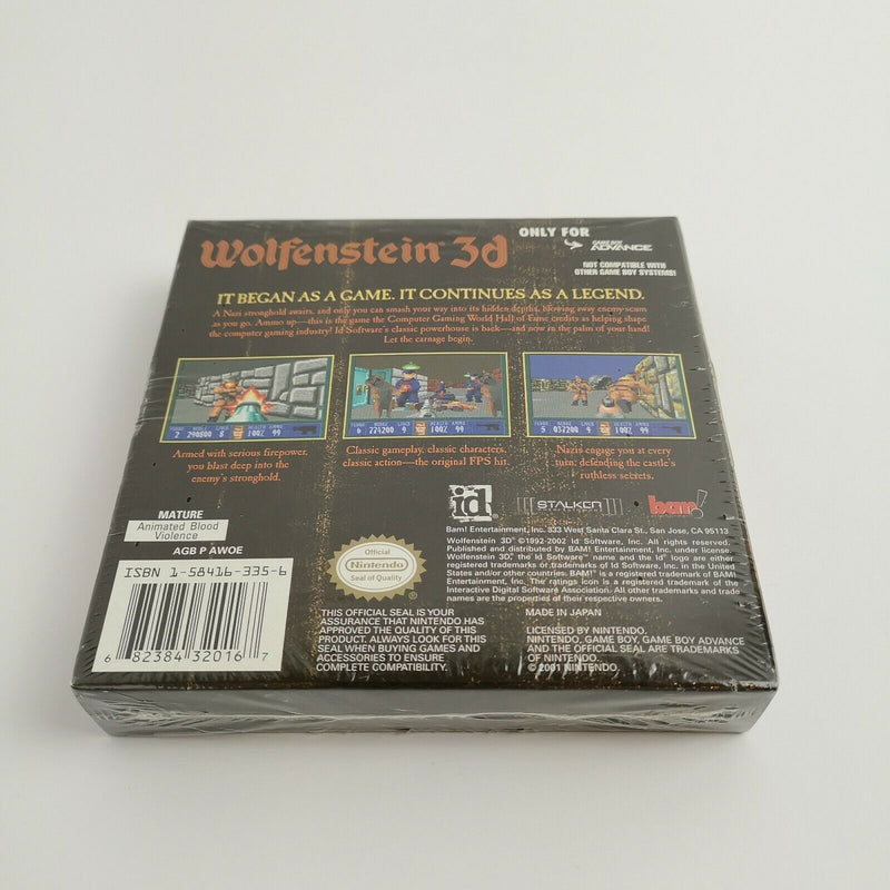 Nintendo Gameboy Advance Game " Wolfenstein 3D " NTSC-U/C USA | NEW NEW SEALED