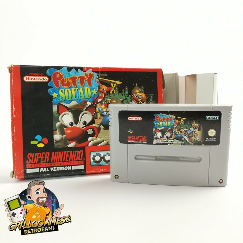 Super Nintendo game "Putty Squad" SNES | Original packaging | PAL NOE