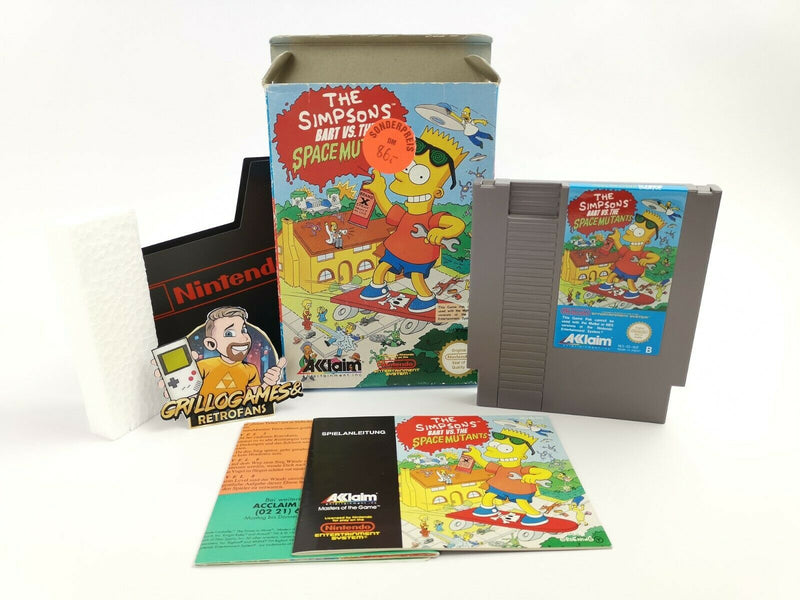 Nintendo Entertainment System Spiel " The Simpsons Bart vs. the Space Mutants "
