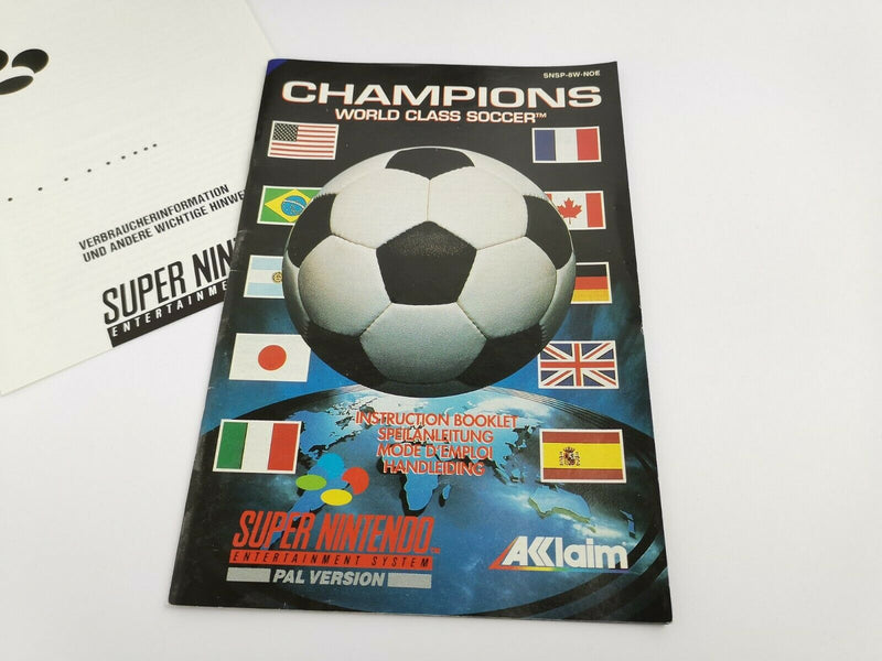 Super Nintendo Spiel " Champions World Class Soccer " SNES | OVP | PAL Fußball