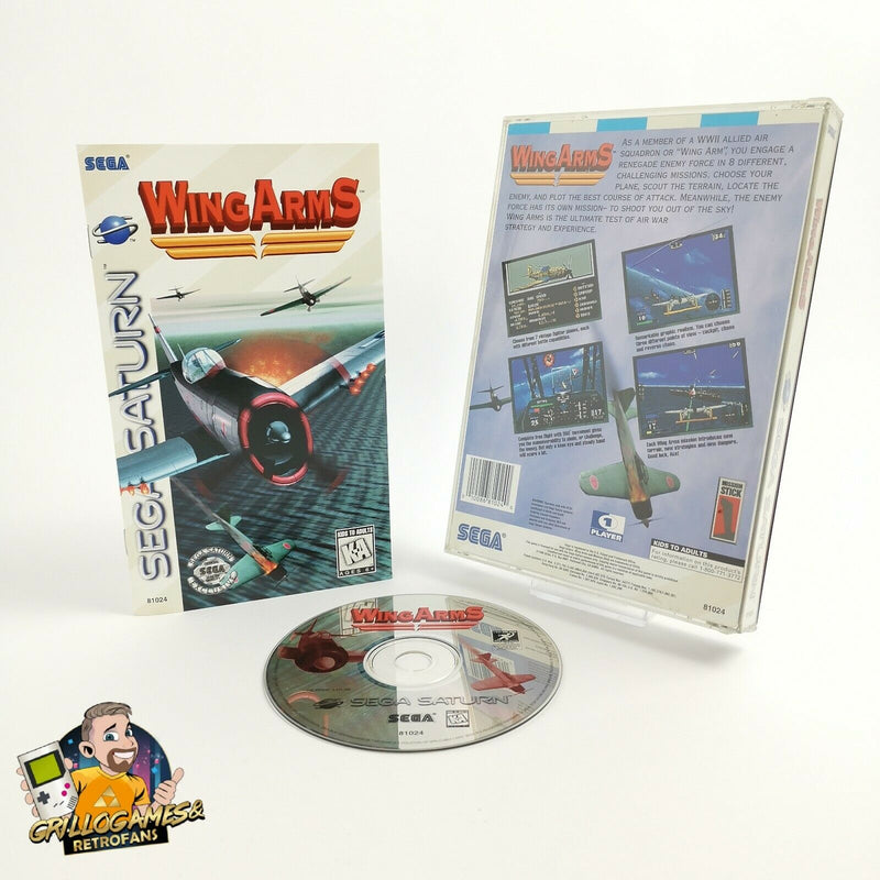 Sega Saturn Spiel " Wing Arms " SegaSaturn | NTSC-U/C USA | WingArms