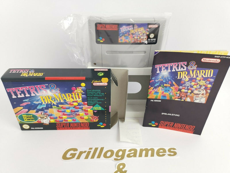 Super Nintendo Spiel | " TETRIS & DR. MARIO " | Snes | Ovp
