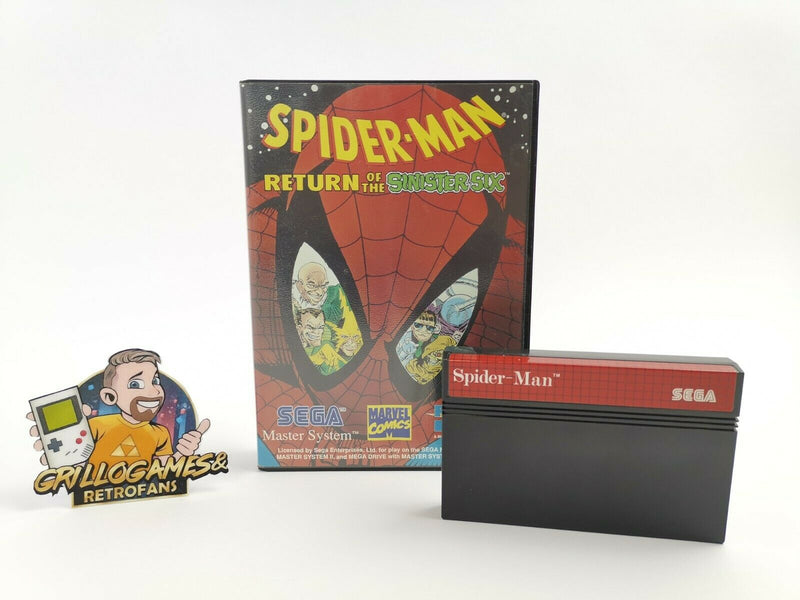 Sega Master System game "Spider-Man Return of the Sinister Six" original packaging | Pal