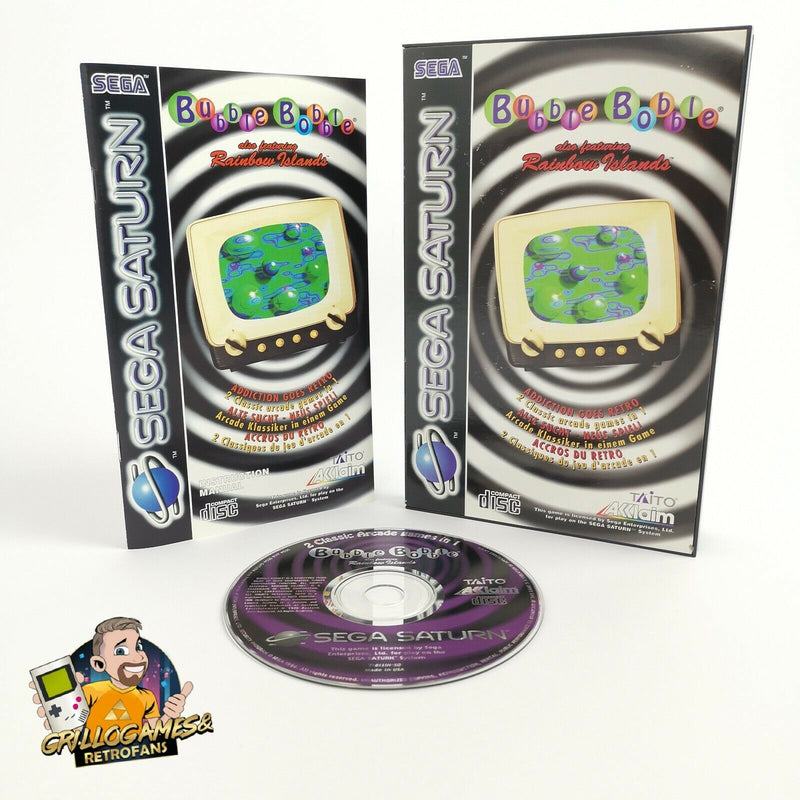 Sega Saturn Spiel " Bubble Bobble Rainbow Island " SegaSaturn | OVP | PAL