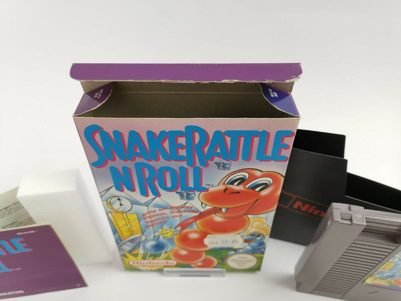 Nintendo Entertainment System game "Snake Rattle n Roll" | NES | Original packaging | Pal
