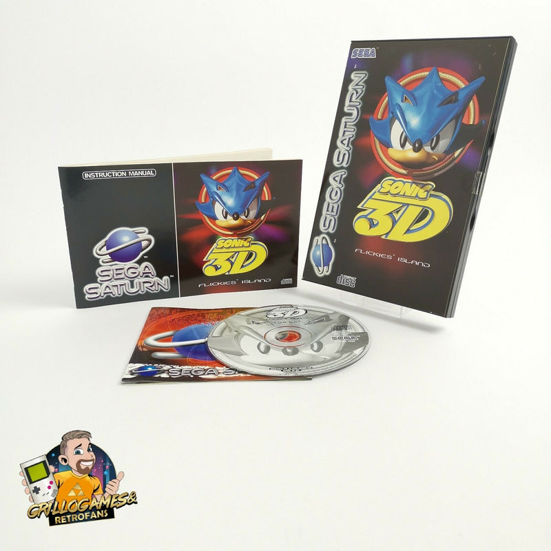 Sega Saturn Spiel " Sonic 3D Flickies Island " Sega Saturn | OVP | The Hedgehog