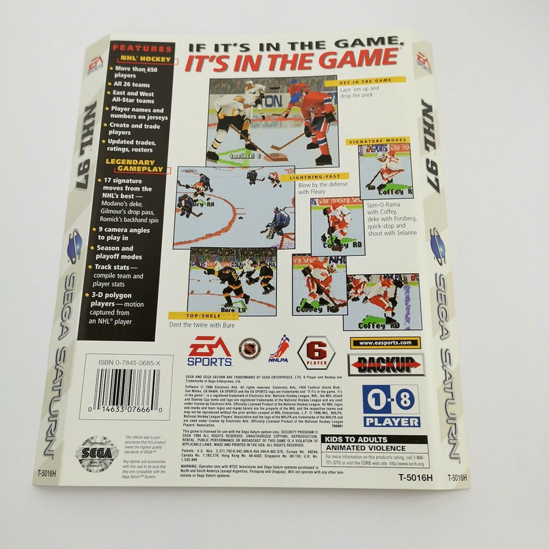 Sega Saturn game "NHL 97" SegaSaturn | NTSC-U/C USA | Ice hockey EA Sports