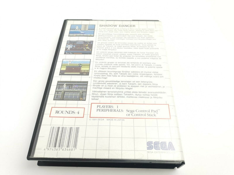 Sega Master System Spiel " Shadow Dancer The Secret of Shinobi " Ovp | Pal | MS