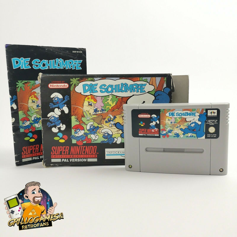 Super Nintendo Spiel " Die Schlümpfe " SNES | OVP | PAL Version NOE