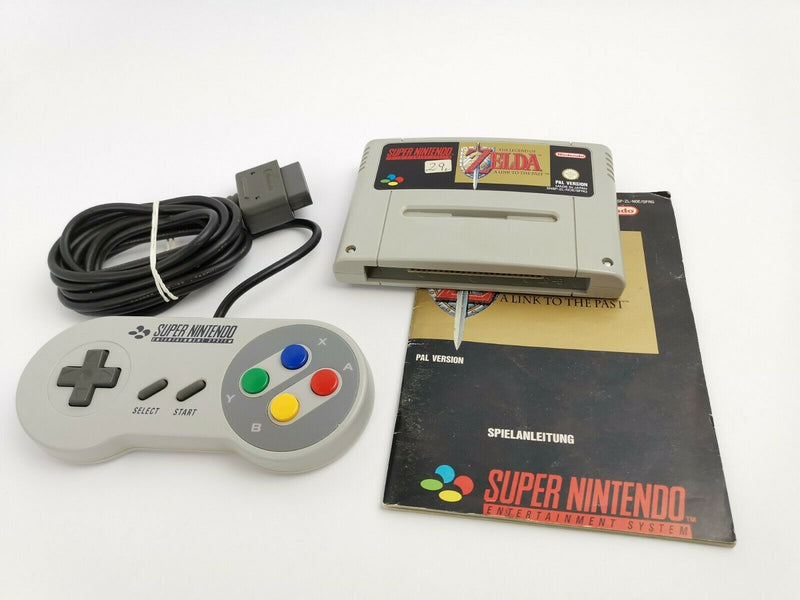 Super Nintendo Konsolen Set mit The Legend of Zelda, 1 Control. und Kabeln |SNES