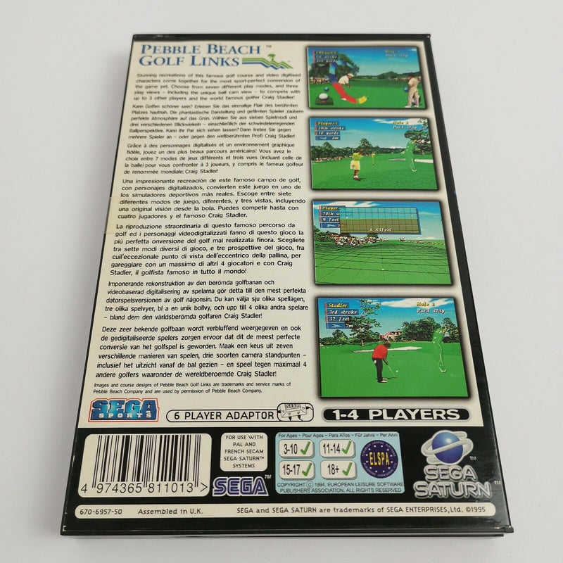 Sega Saturn game "Pebble Beach Golf Links" SegaSaturn | Original packaging | PAL Sega Sports