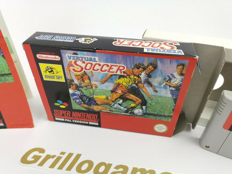 Super Nintendo game "Virtual Soccer" Snes | Original packaging | Pal | CIB |