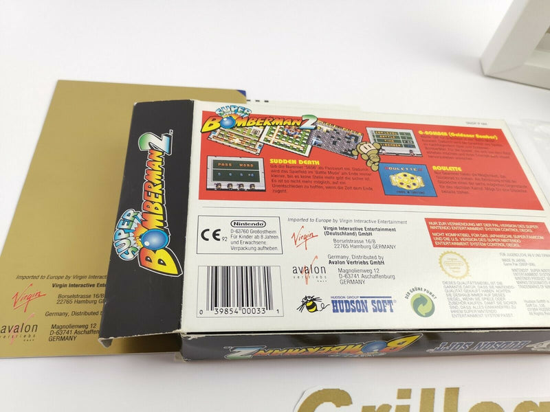 Super Nintendo Spiel " Super Bomberman 2 " Snes | Ovp | Pal | CIB |