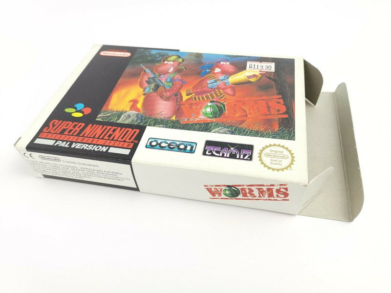 Super Nintendo game "Worms" | Snes | Original packaging | Pal | CIB