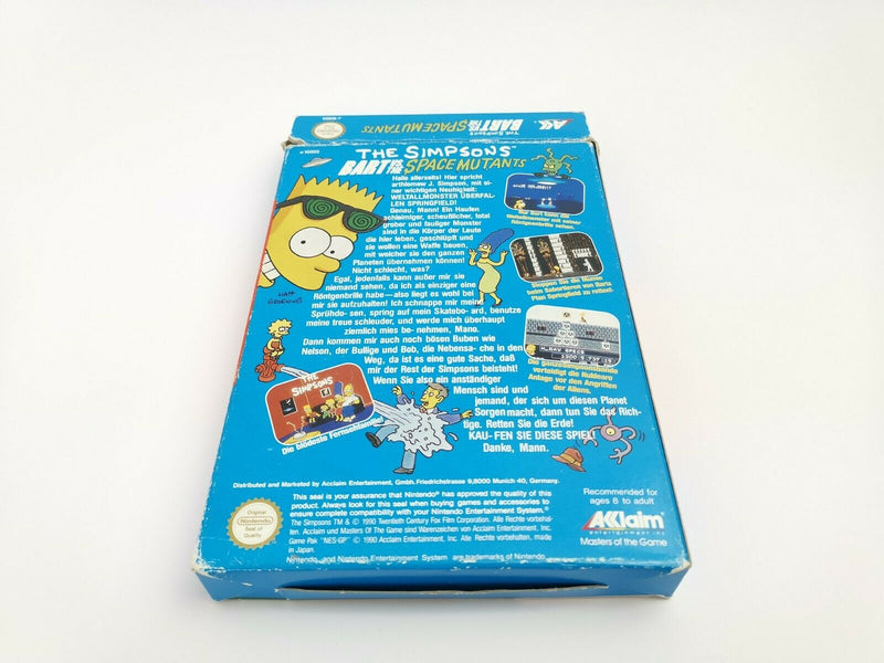 Nintendo Entertainment System Spiel " The Simpsons Bart vs. the Space Mutants "