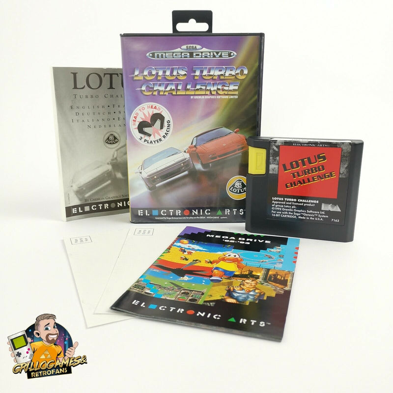 Sega Mega Drive game "Lotus Turbo Challenge" MD MegaDrive | Original packaging | PAL