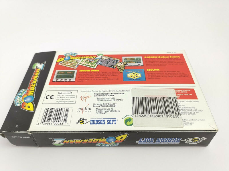 Super Nintendo Spiel " Super Bomberman 2 " Snes | Ovp | NOE Pal | Bomber Man