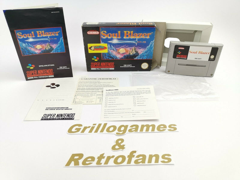 Super Nintendo Spiel " Soul Blazer " | Snes | Ovp | Pal | CIB