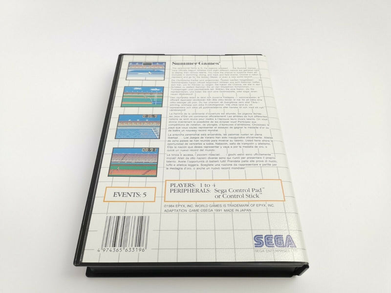 Sega Master System Spiel " Summer Games " MasterSystem | OVP | PAL | SummerGames