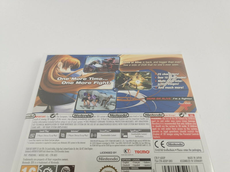 Nintendo 3DS Game "Dead or Alive Dimensions" NEW NEW SEALED | PAL
