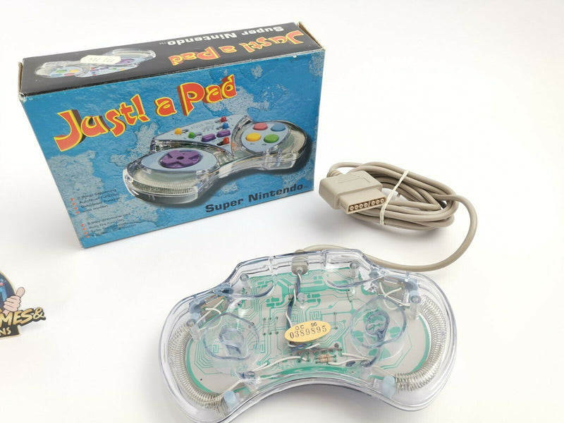 Super Nintendo Controller "Aqua Pad" Just a Pad | Original packaging | Snes | Pal