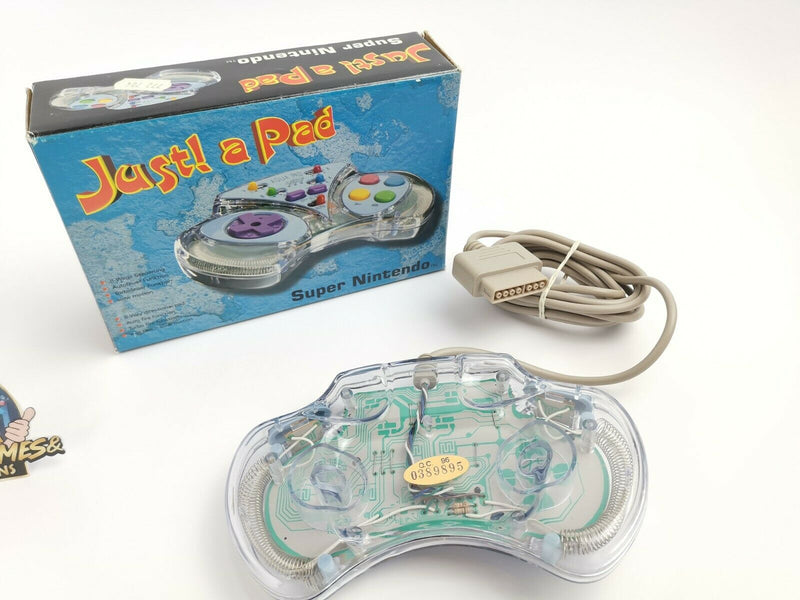 Super Nintendo Controller " Aqua Pad " Just a Pad | Ovp | Snes | Pal