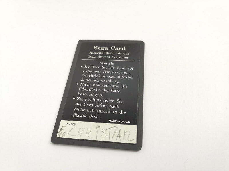 Sega Master System Spiel  " The Sega Card F-16 Fighter " MS | Ovp | Pal