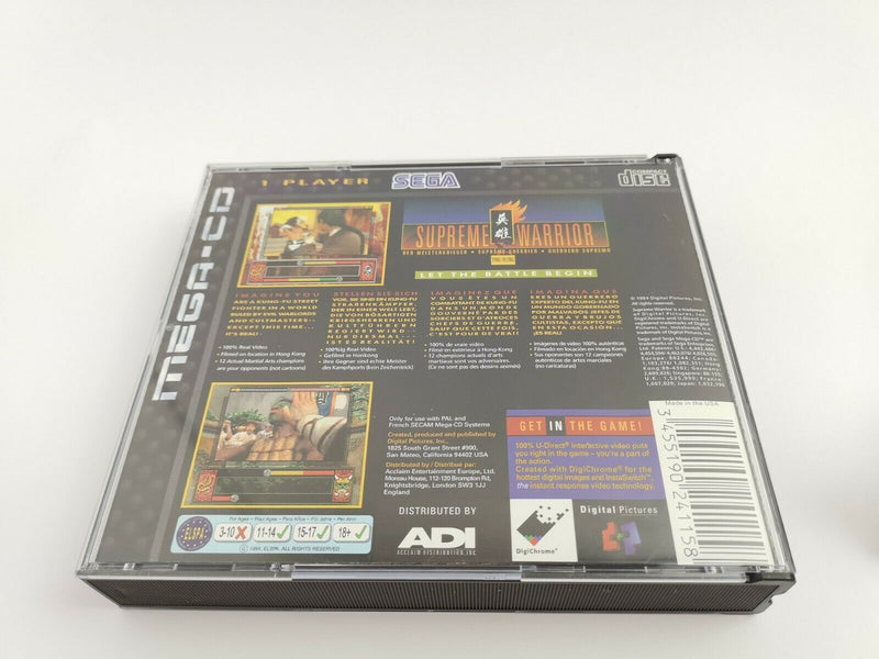 Sega Mega CD game "Supreme Warrior" MegaCD | MC | Original packaging | Pal