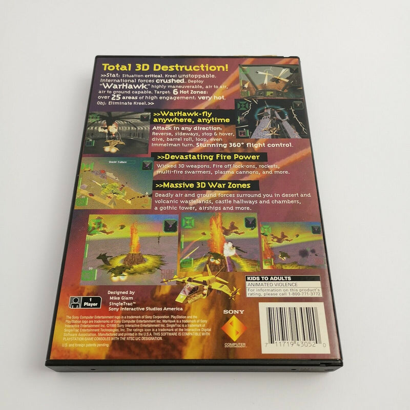 Sony Playstation 1 Spiel " Warhawk " Ps1 PsX | OVP Longbox | NTSC-U/C USA
