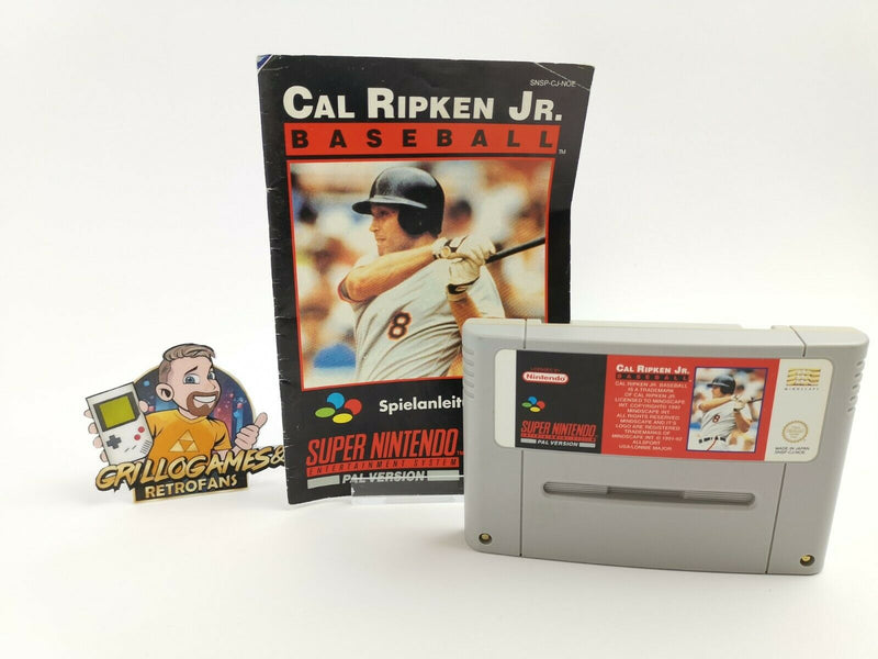 Super Nintendo Spiel " Cal Ripken JR Baseball + Anleitung " Snes | Pal | Modul