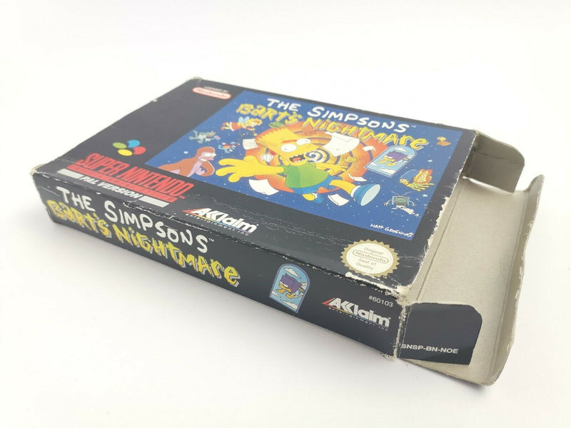 Super Nintendo Spiel " The Simpsons Barts Nightmare " Snes | Ovp | Pal
