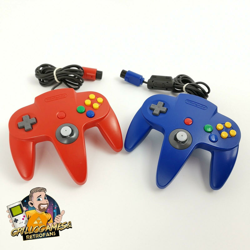 Nintendo 64 Controller Red &amp; Blue | N64 Gamepads Joypads | Accessories | N64