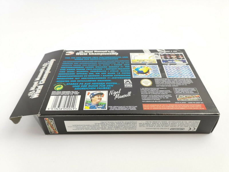 Super Nintendo game "Nigel Mansell's World Championship" Snes | Pal | Original packaging |