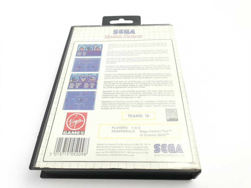 Sega Master System Spiel " Speedball " Ovp | Pal | MS