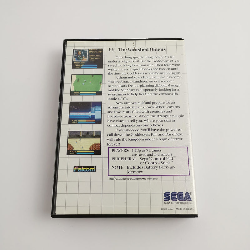 Sega Master System Spiel " Ys The Vanished Omens " Mastersystem Y´s | OVP | PAL