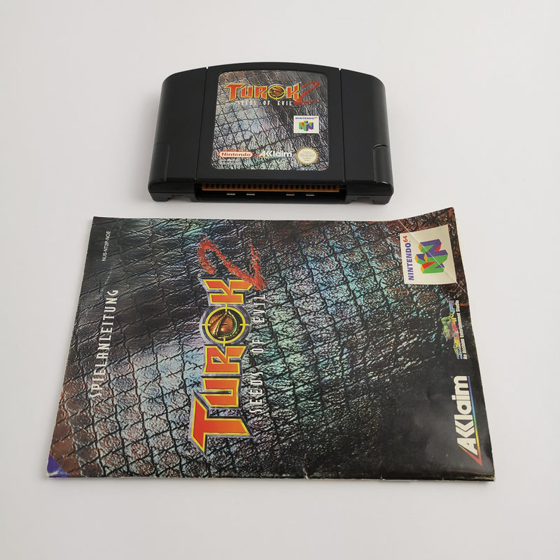 Nintendo 64 Game "Turok 2 Seeds of Evil + Instructions" N64 | Module cartridge