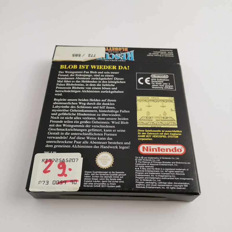 Nintendo Gameboy Classic Spiel " Rescue of Princess Blobette " GB | OVP PAL NOE