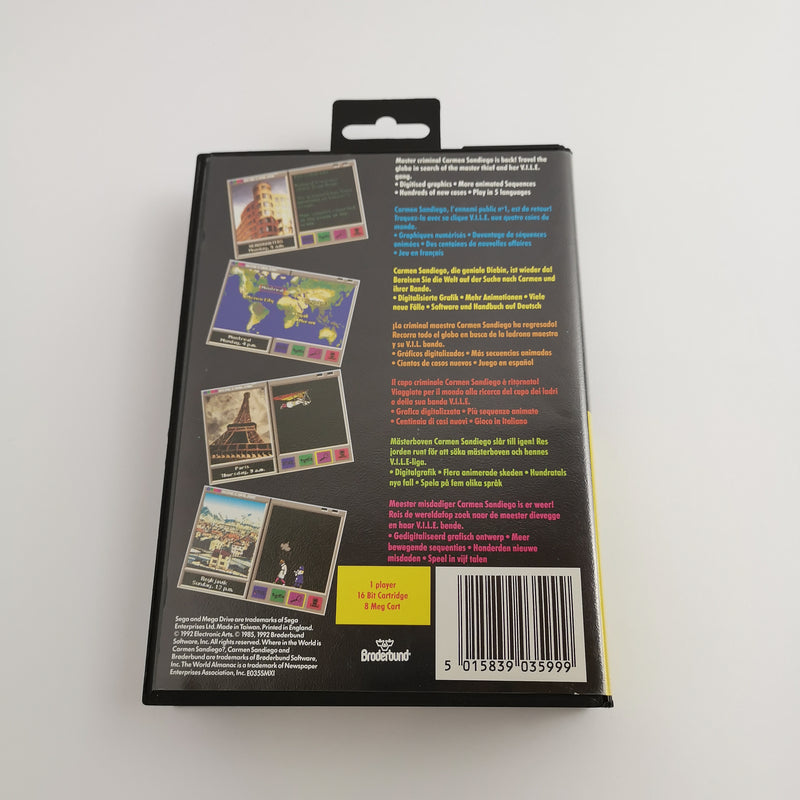Sega Mega Drive game "Where in the World is Carmen Sandiego" MD | Original packaging | PAL