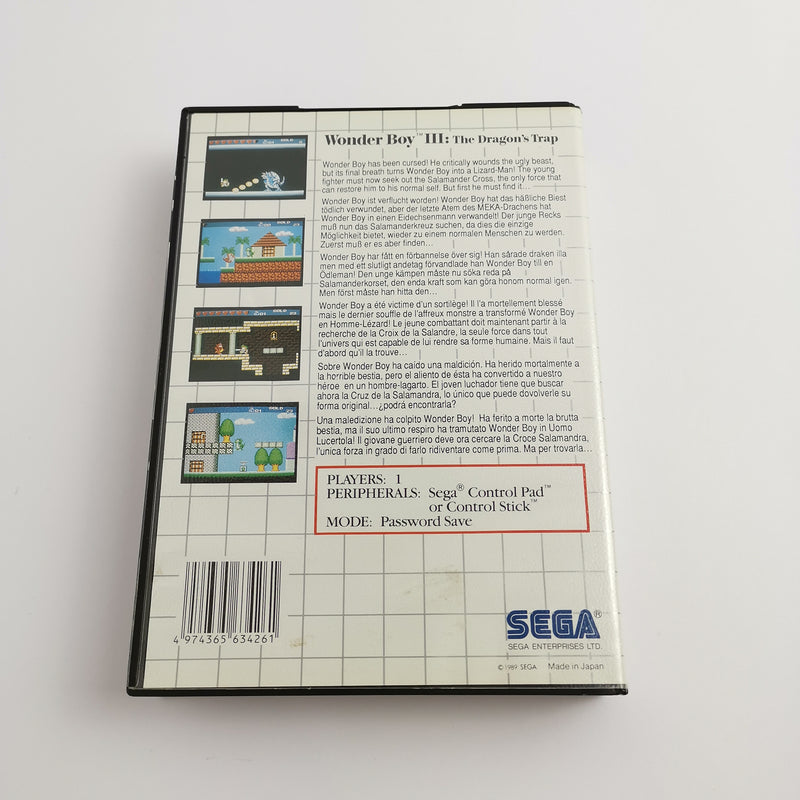 Sega Master System game "Wonder Boy III 3 The Dragon's Trap" MS | Original packaging | PAL