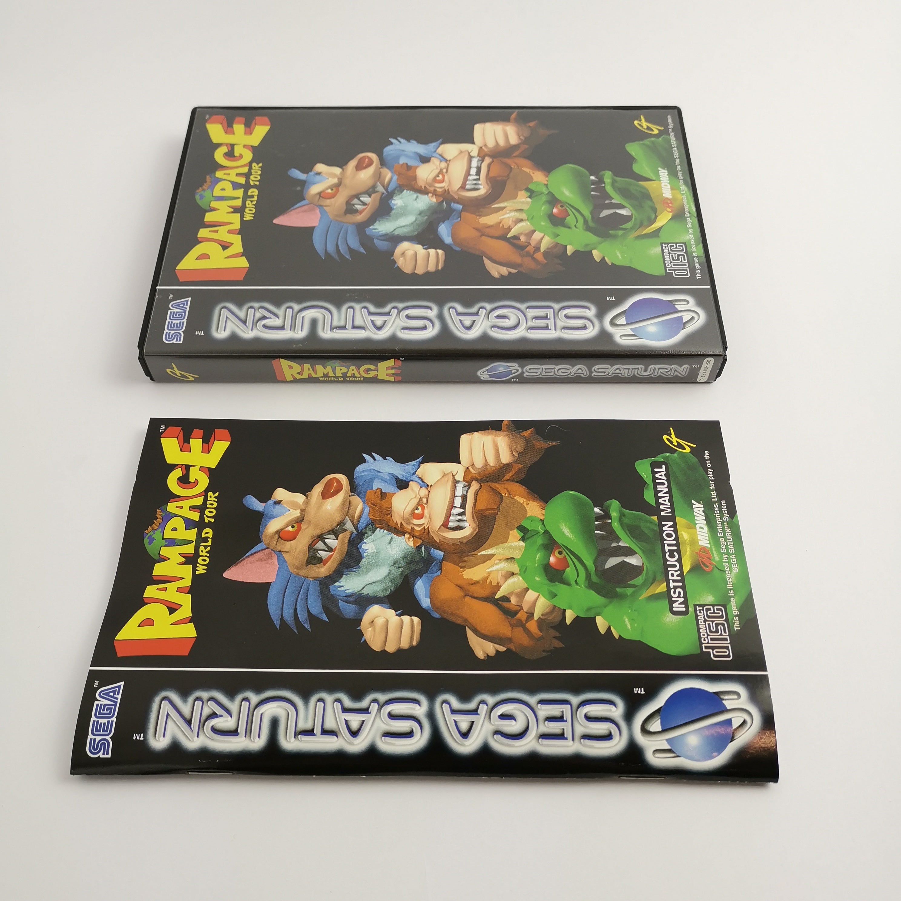 Sega Saturn Spiel " Rampage World Tour " SegaSaturn Midway | OVP | PAL