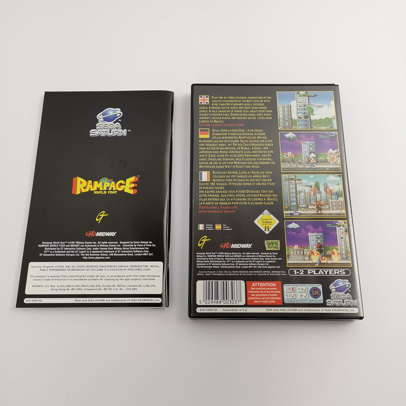 Sega Saturn game "Rampage World Tour" SegaSaturn Midway | Original packaging | PAL