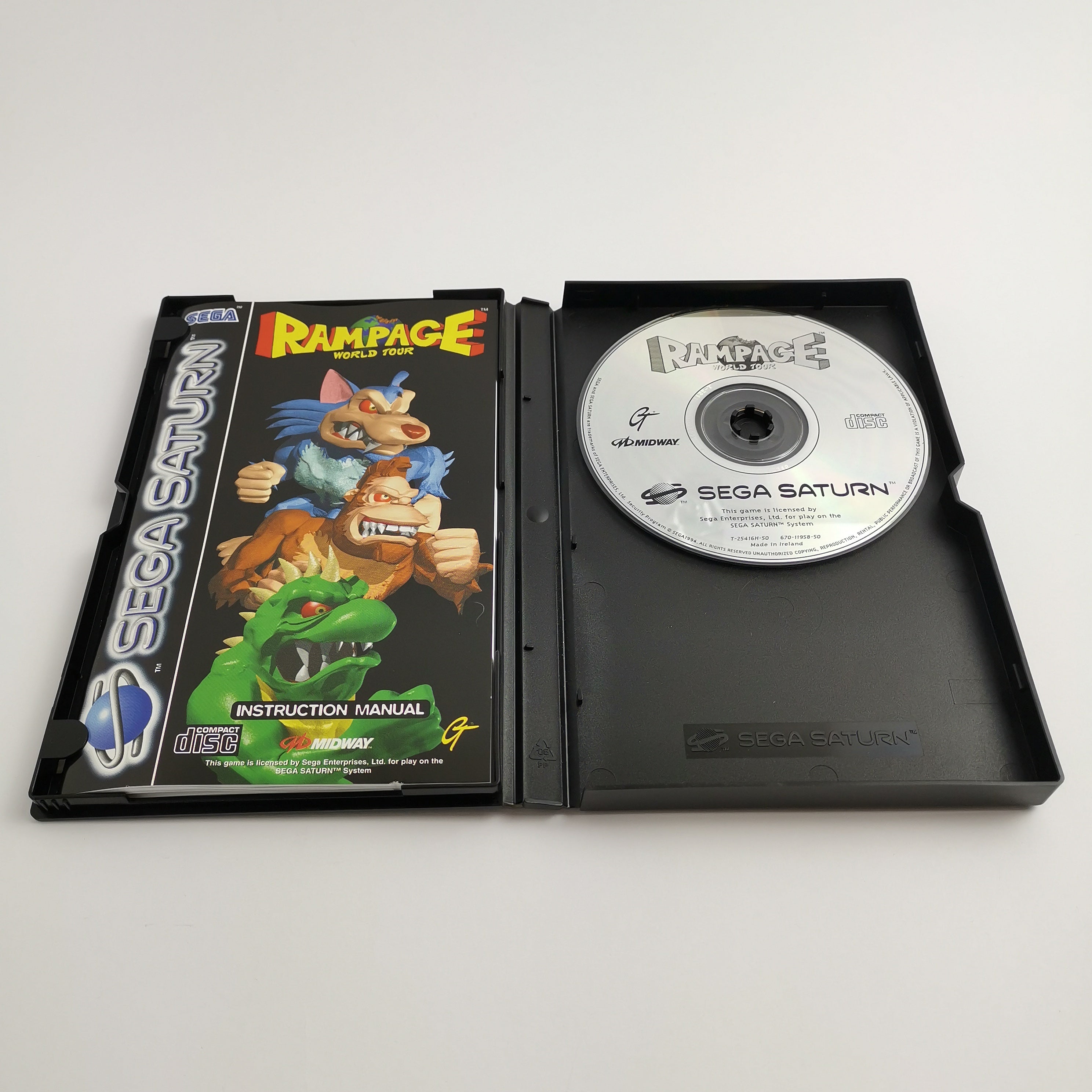 Sega Saturn Spiel " Rampage World Tour " SegaSaturn Midway | OVP | PAL