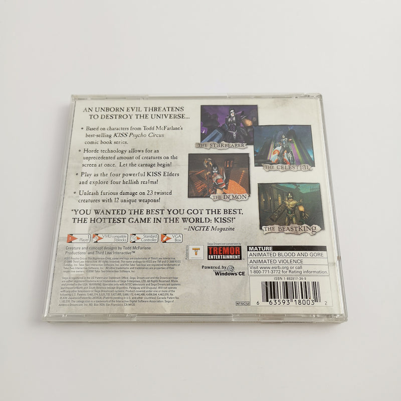 Sega Dreamcast Spiel " Kiss Psycho Circus The Nightmare Child " OVP NTSC-U/C USA