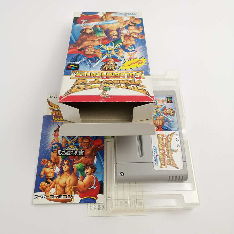 Nintendo Super Famicom game "Golden Fighter" SFC SNES | NTSC-J Japan original packaging