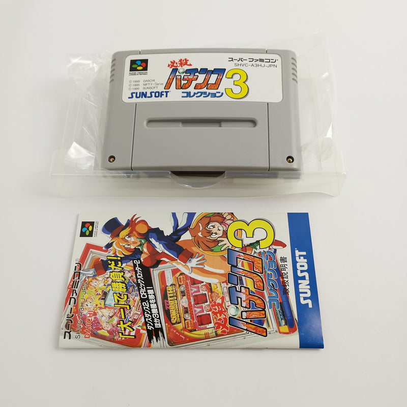 Nintendo Super Famicom Spiel " Hissatsu Pachinko Collection 3 " OVP NTSC-J Japan