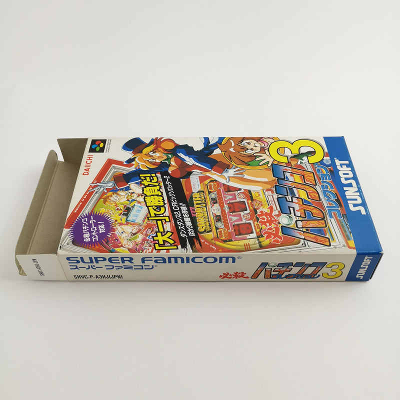 Nintendo Super Famicom Spiel " Hissatsu Pachinko Collection 3 " OVP NTSC-J Japan
