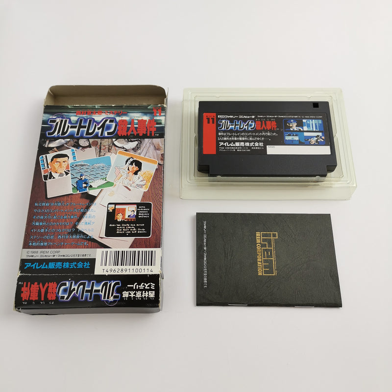 Nintendo Famicom Spiel " Kyotaro Nishimura Mistery Blue Train Murder Case " JAP
