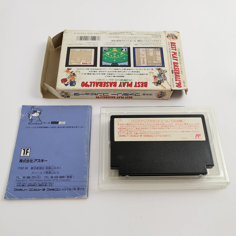 Nintendo Famicom game "The Best Play Baseball 90" Nes OVP | NTSC-J Japan JAP