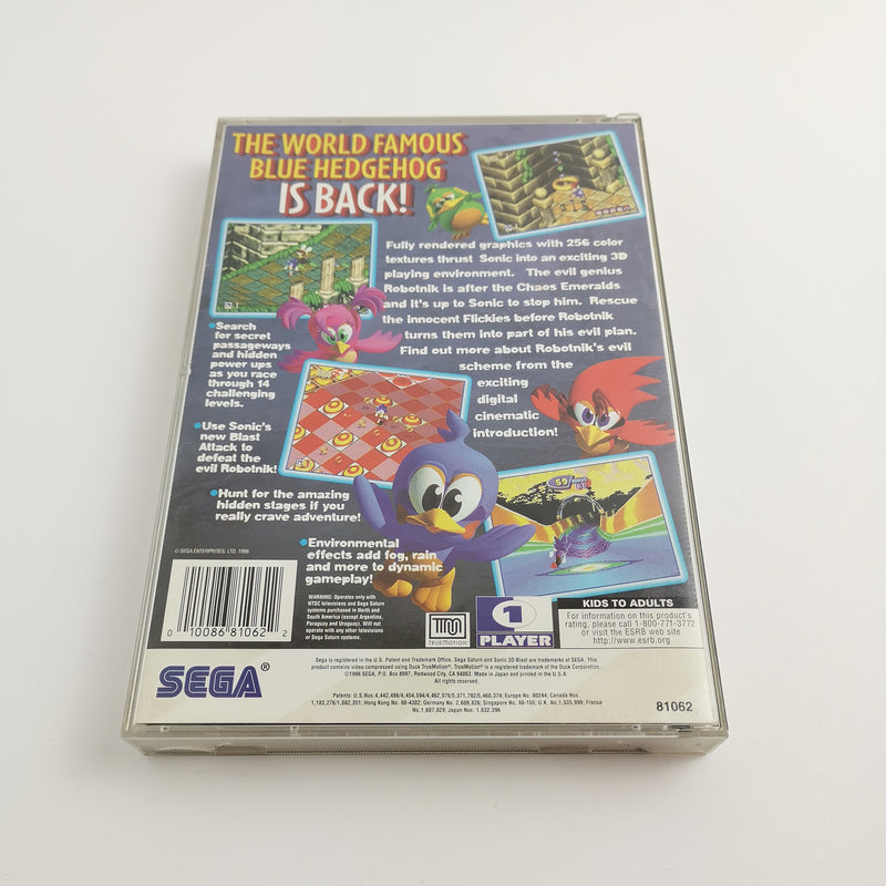 Sega Saturn Game "Sonic 3D Blast" SegaSaturn SS | Original packaging | NTSC-U/C USA