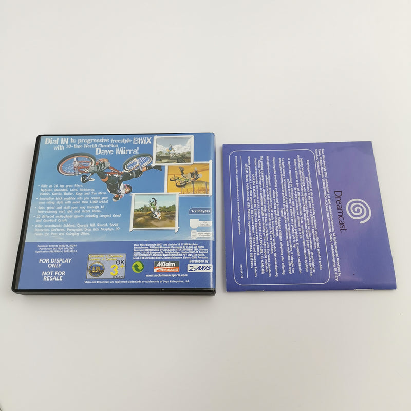 Sega Dreamcast Spiel " Dave Mirra Freestyle " For Display Only | OVP PAL PROMO